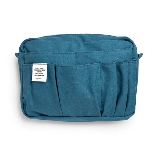 Delfonics Cotton Inner Carry Bag Pouch Medium 26.5cm - Blue Grey