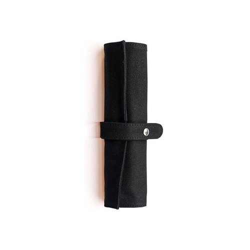 Delfonics Canvas Roll Pencil Case Storage 25cm - Black