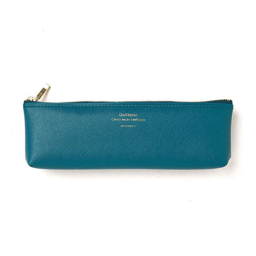 Delfonics Quitterie PVC Pencil Case Storage 19cm - Turquoise