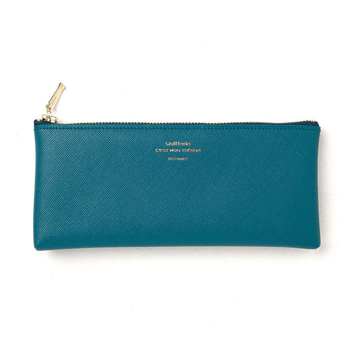 Delfonics Quitterie PVC Flat Pencil Case Rectangle 18cm - Turquoise