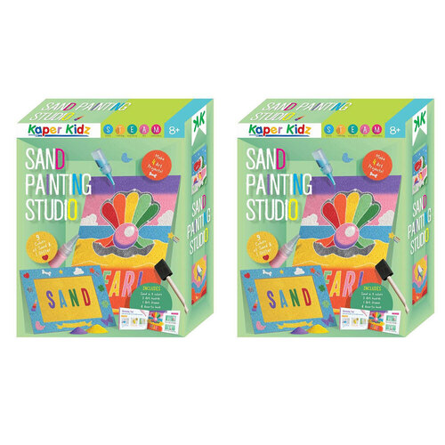 2PK Kaper Kidz Kaper Kidz Sand Painting Studio Craft Kit Kids/Childrens Toy 8Y+