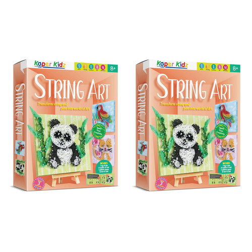 2PK Kaper Kidz Kaper Kidz String Art Craft Kit Kids/Childrens Toy 8Y+