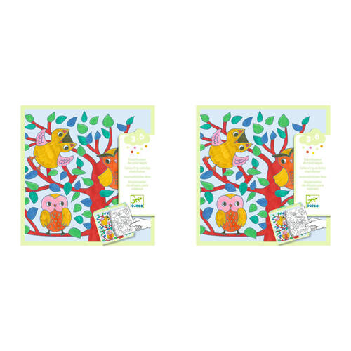 2PK Djeco Forest Colouring Dispenser 20x20cm Kids/Children 3y+