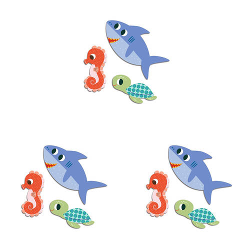 186pc Djeco Sea Animals Fun Sticker Set Kids/Children 18m+