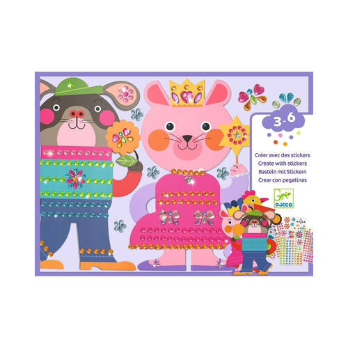 Djeco Sparkles Stickers Set 31x24cm Kids/Children 3y+