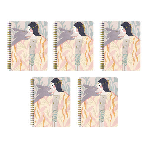 5PK Djeco Izumi Spiral Notebook 16x20cm Kids/Children 4y+