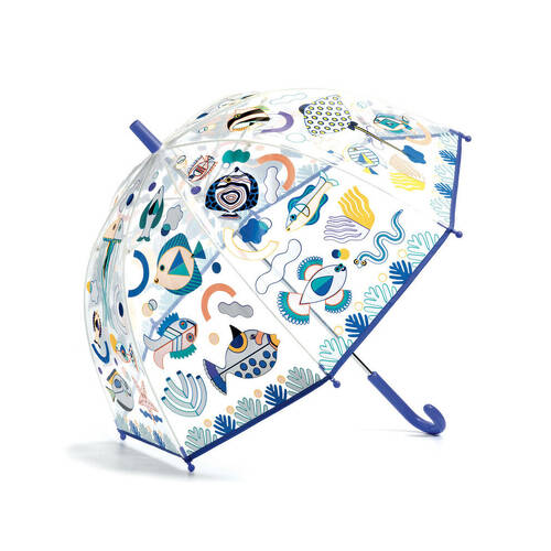 Djeco Fish Themed Colour Change PVC Child Umbrella 67.5cm 3y+