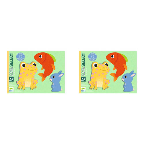 2PK Djeco Little Select Animal Sorting Card Game Toddler 2.5y+