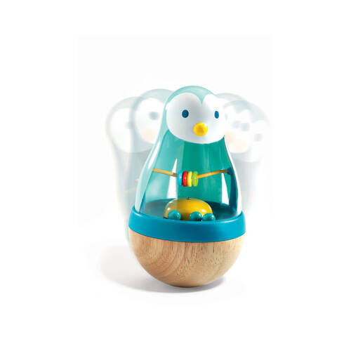 Djeco Wood/Plastic Roly Penguin 11x15cm Toy Kids/Children 10m+