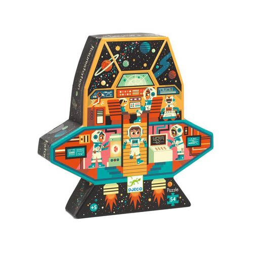 54pc Djeco Space Station Silhouette Puzzle Game 40x37cm 5y+