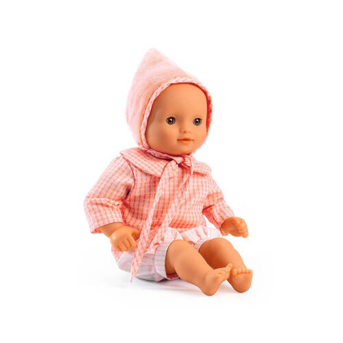 Djeco Pomea Machine Washable Rose 32cm Soft Body Doll 18m+