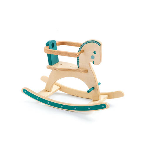 Djeco 29cm Wooden Rocking Horse Pretend Play Accessory 2y+