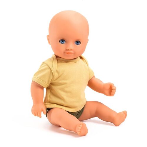 Djeco Baby Boy Olive Pomea 32cm Hard Body Doll Kids Toy 18m+