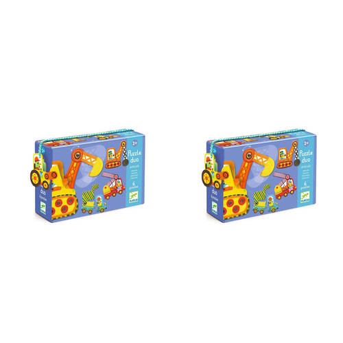 24pc Djeco Duo Vehicles Jigsaw Puzzle Kids Game 2y+