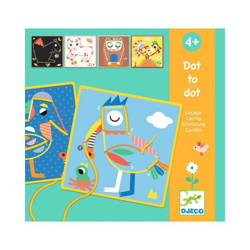 Djeco Dot-to-Dot Lacing Kids Creative Activity Kit 4y+