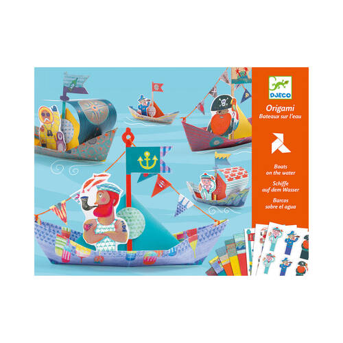 Djeco Floating Boats Origami Kids Art/Craft Activity Kit 6y+