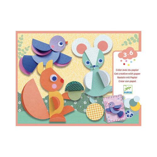 Djeco Round & Round Paper Collage Kids Activity Kit 3y+