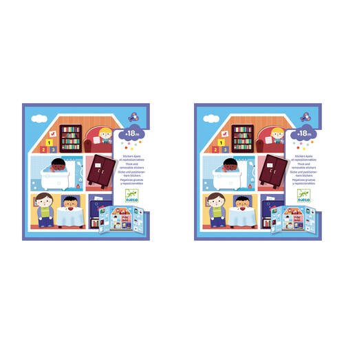 2PK Djeco House Stickers Set Kids/Children Activity Play 18m+