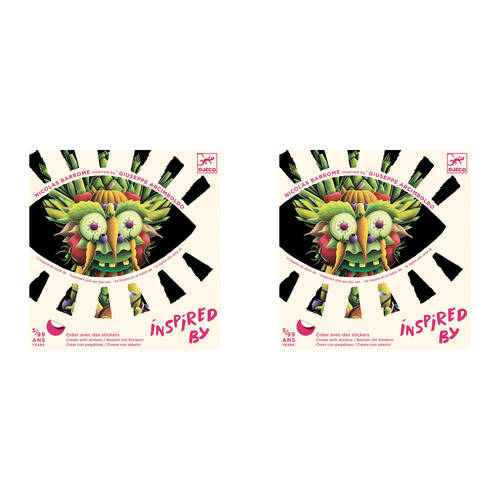 2PK Djeco Inspired By Spring Vegetables Giuseppe Arcimboldo Stickers Set 5y+