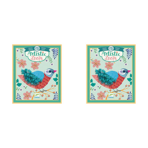 2PK Djeco Artistic Loops Primavera Illustrated Cards Kids Craft Kit 7y+