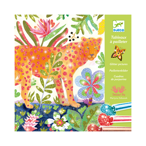 Djeco Tropico Glitter Boards Kids Activity Art Book 6y+