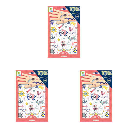 150pc Djeco Sweet Dreams Temporary/Fake Tattoos Kids 3y+