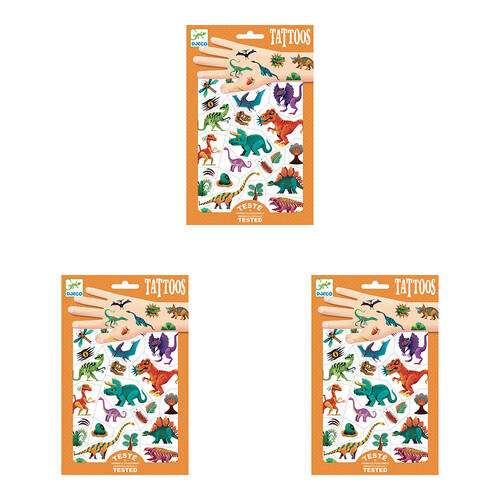 150pc Djeco Dino Club Temporary/Fake Tattoos Kids 3y+