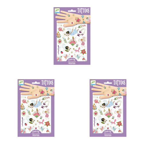 150pc Djeco Fairy Friends Temporary/Fake Tattoos Kids 3y+