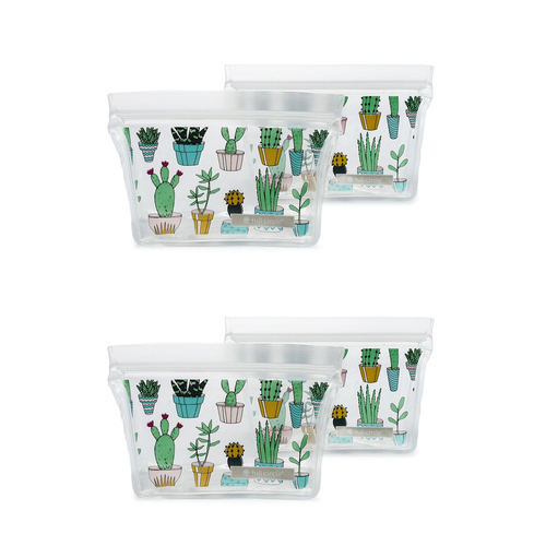 2PK 2PK Full Circle Ziptuck Cactus Reusable Snack Bag Set