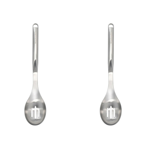 2PK KitchenAid Stainless Steel Slotted Spoon 34cm - Silver