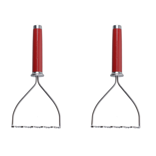 2PK KitchenAid Stainless Steel Potato Wire Masher - Empire Red