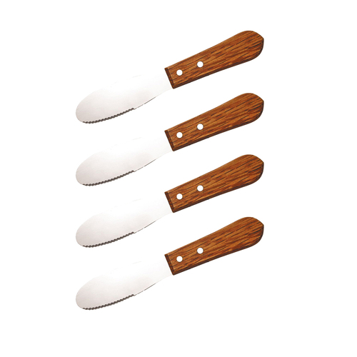 4x Cuisena Stainless Steel/Hardwood Spreader For Butter/Frosting