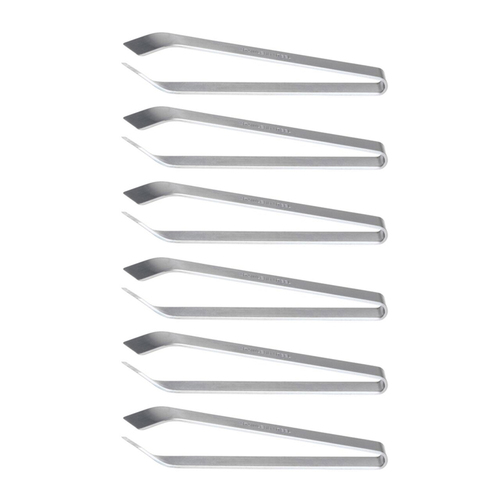 6x Cuisena 12cm Stainless Steel Fish Bone Tweezers - Silver