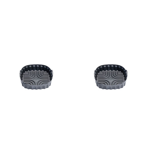 2PK Cuisena Air Fryer Silicone Square Basket Black 21cm