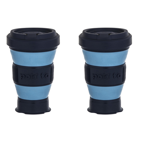 2x Pokito Pop Up Cup 475ml - Blue