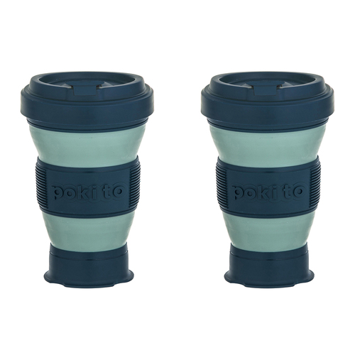 2x Pokito Pop Up Cup 475ml - Green