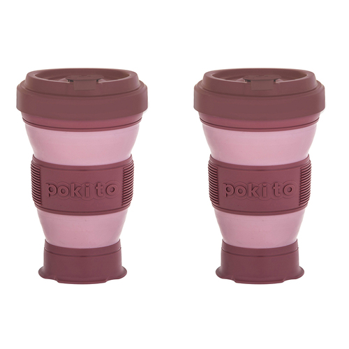 2x Pokito Pop Up Cup 475ml - Pink