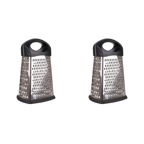 2PK Appetito Stainless Steel 4 Sided Grater Home Kitchen Cooking