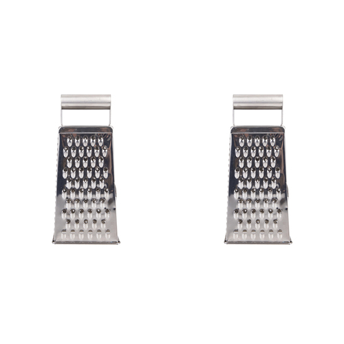 2PK Appetito Stainless Steel Deluxe Grater 4-Sided Kitchen Cooking Tool