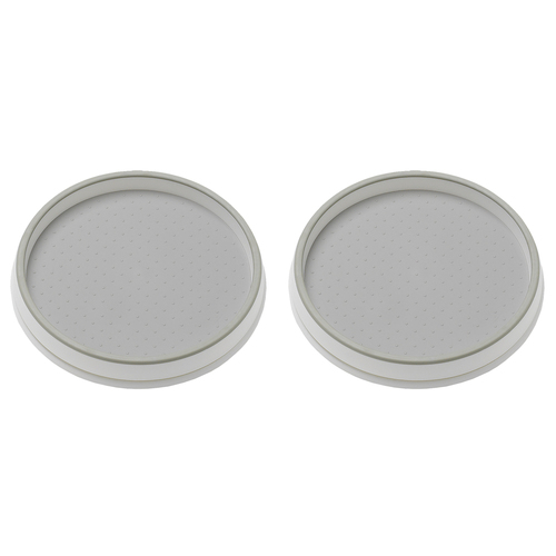 2PK Madesmart Turntable Kitchen Organiser Round 26x5cm White