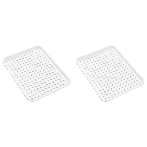 2PK Madesmart Under Sink Drip Tray Rectangle 43x33cm White