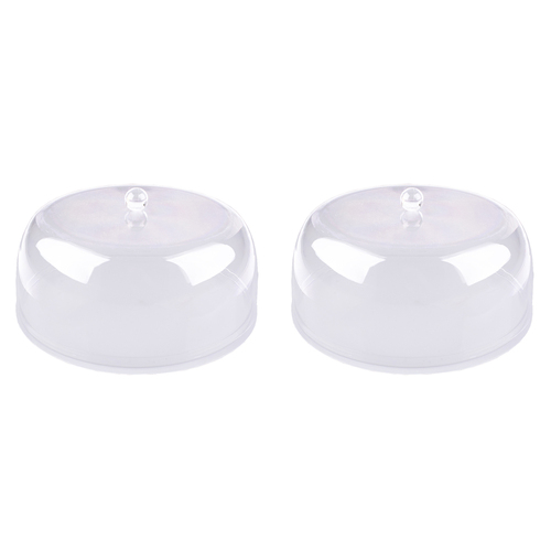 2PK Pizzazz Acrylic Cake Dome Cover Lid Round 31cm - Clear