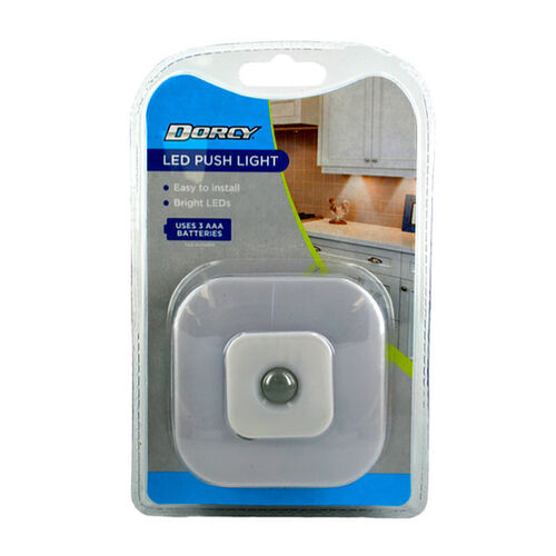 Dorcy Battery Powered Wireless Stick On LED Push Light - Square