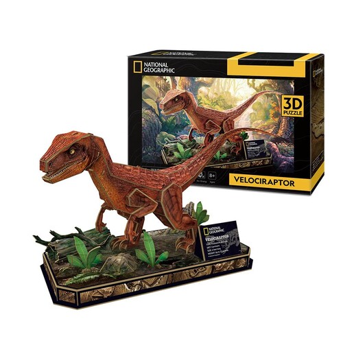 63pc National Geographic Velociraptor 3D Puzzle 8+