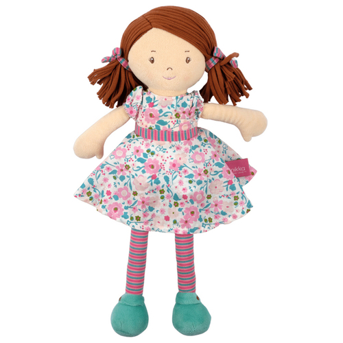 Bonikka Katy Dames Doll 40cm Plush Toy w/ Brown Hair 0m+