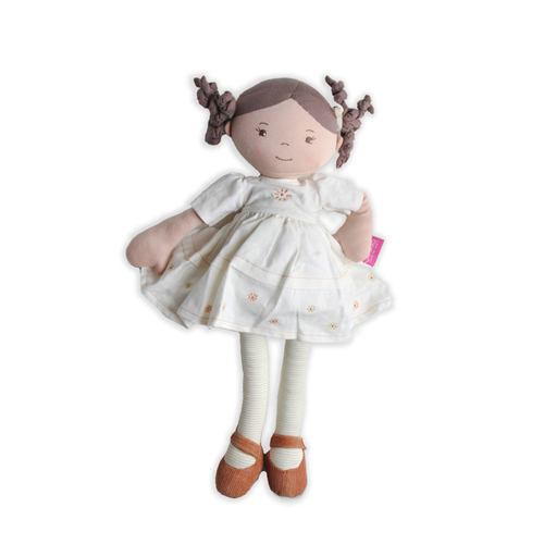 Bonikka Cecilia Linen Doll 42cm Soft Toy w/ Brown Hair 0m+