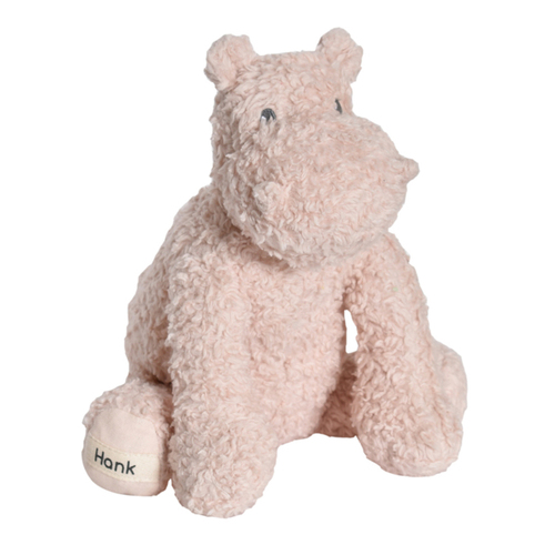 Tikiri Hank The Hippo Organic Plush 32cm Soft Toy 0m+ Pink