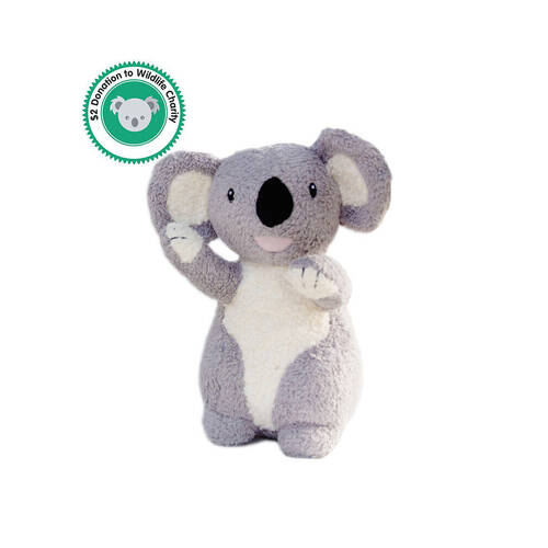 Tikiri Organic Koala Plush 98100 Baby Soft Toy 18x24cm - Grey 0m+