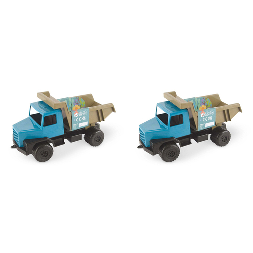 2PK Dantoy Blue Marine Toys Dump Truck 28cm Kids Sand Pit Toys 2+