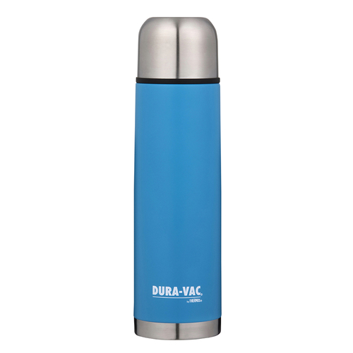 DURA-VAC Vacuum Insulated Slimline Flask Water Bottle Blue 1L